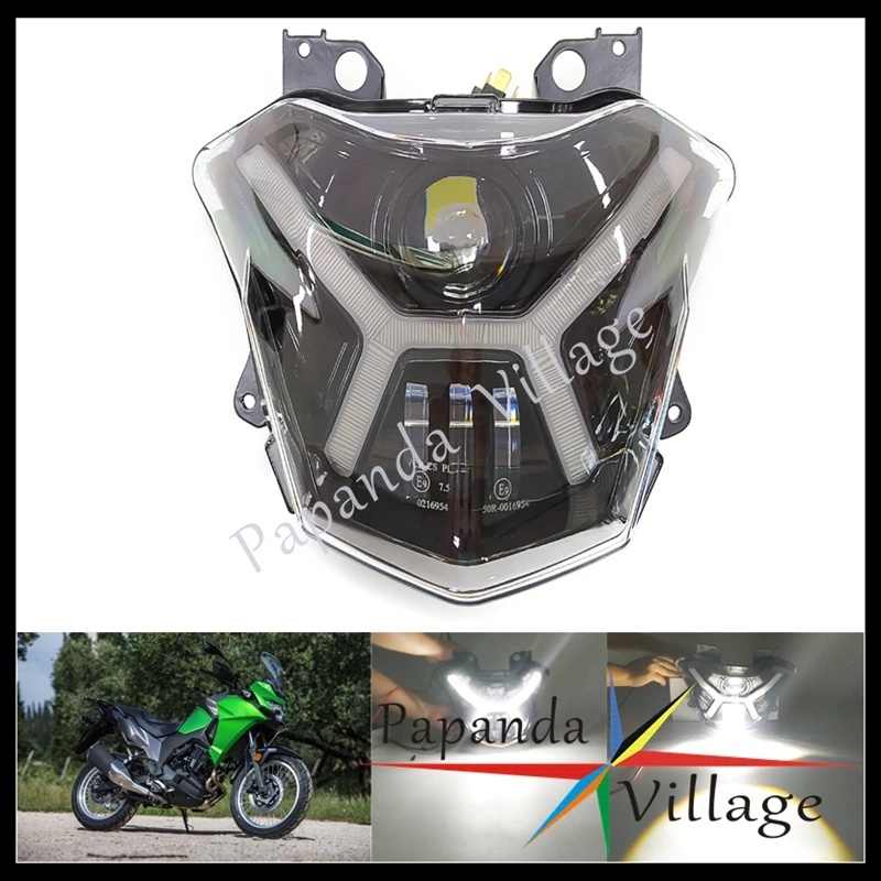 Motorcycle 12V LED Head Lamp DRL HI/LO Beam Headlight Assembly For