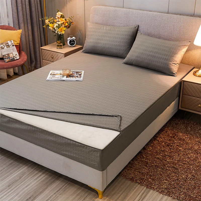 Mattress Cover Six-Sided With Zipper Fitted Sheet Dust Queen/King /Twin/Full Customizable Bed | Дом и сад