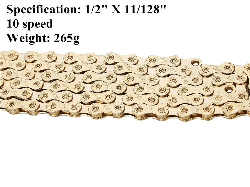 Sale Universal mtb Mountain Bike Bicycle Chain 6 7 8 9 10 Speed Gold silver hollow ultra-light Variable 116L road Bike chain parts 9