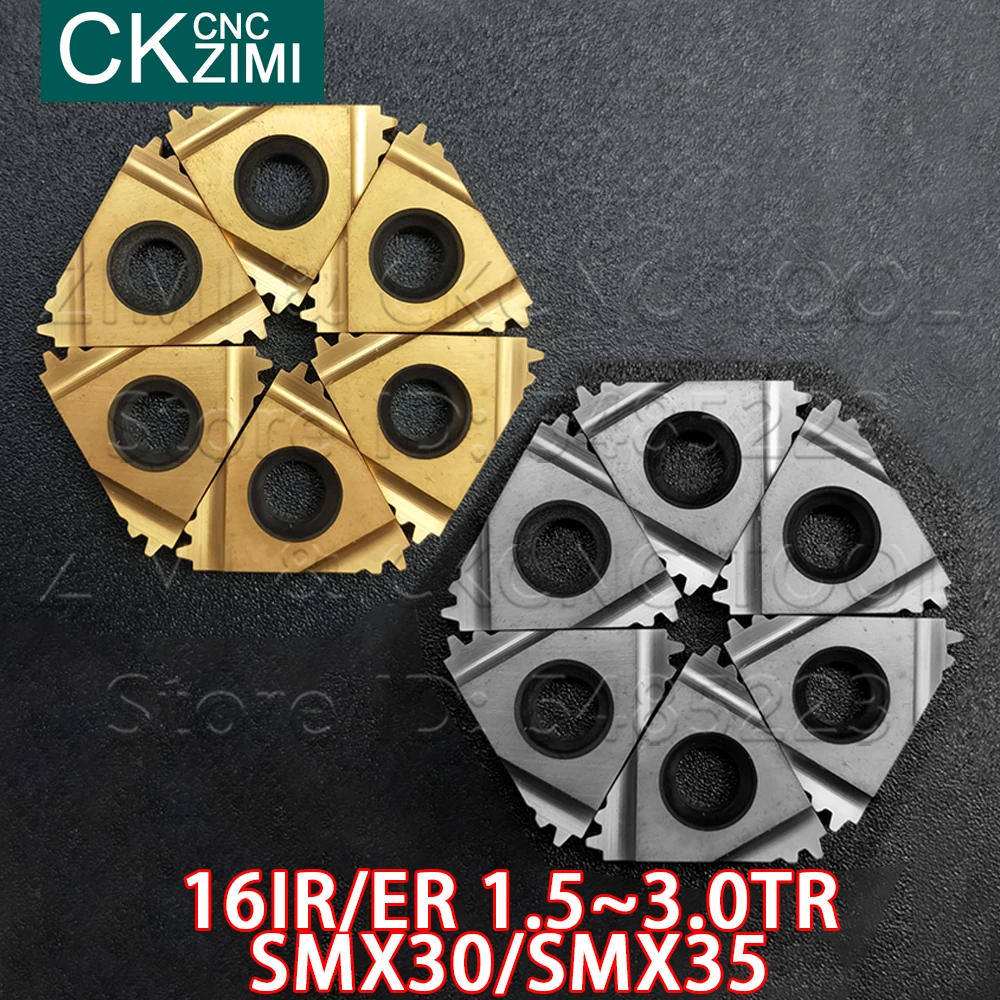 

10PCS 16IR 16ER 1.5TR 2.0TR 3.0TR SMX30 SMX35 internal external thread turning tool Lathe Cutter Tools CNC Carbide arbide Insert