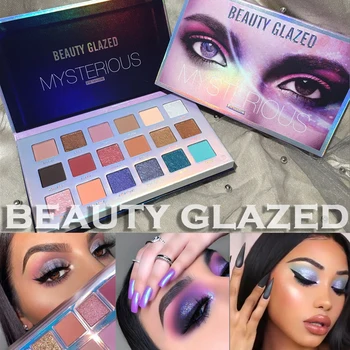 

BEAUTY GLAZED Mysterious Mercury Retrograde Eyeshadow Palette Long Lasting Matte Glitter Shiny Eye shadow Makeup Palette