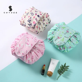 

Animal Flamingo Cosmetic Bag Professional Drawstring Makeup Case Women Travel Make Up Organizer Storage Pouch Toiletry Fashion