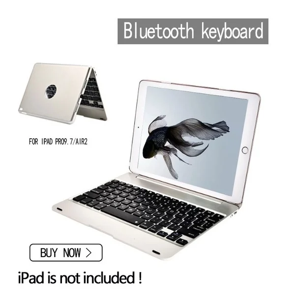 Новая клавиатура Bluetooth смарт-чехол для Apple, Pad Pro 9,7/iPad Air 2 корпус клавиатуры ABS стоял(Цвет: черный, серебряный, золотой, золото, розовое золото(как показано на рисунке