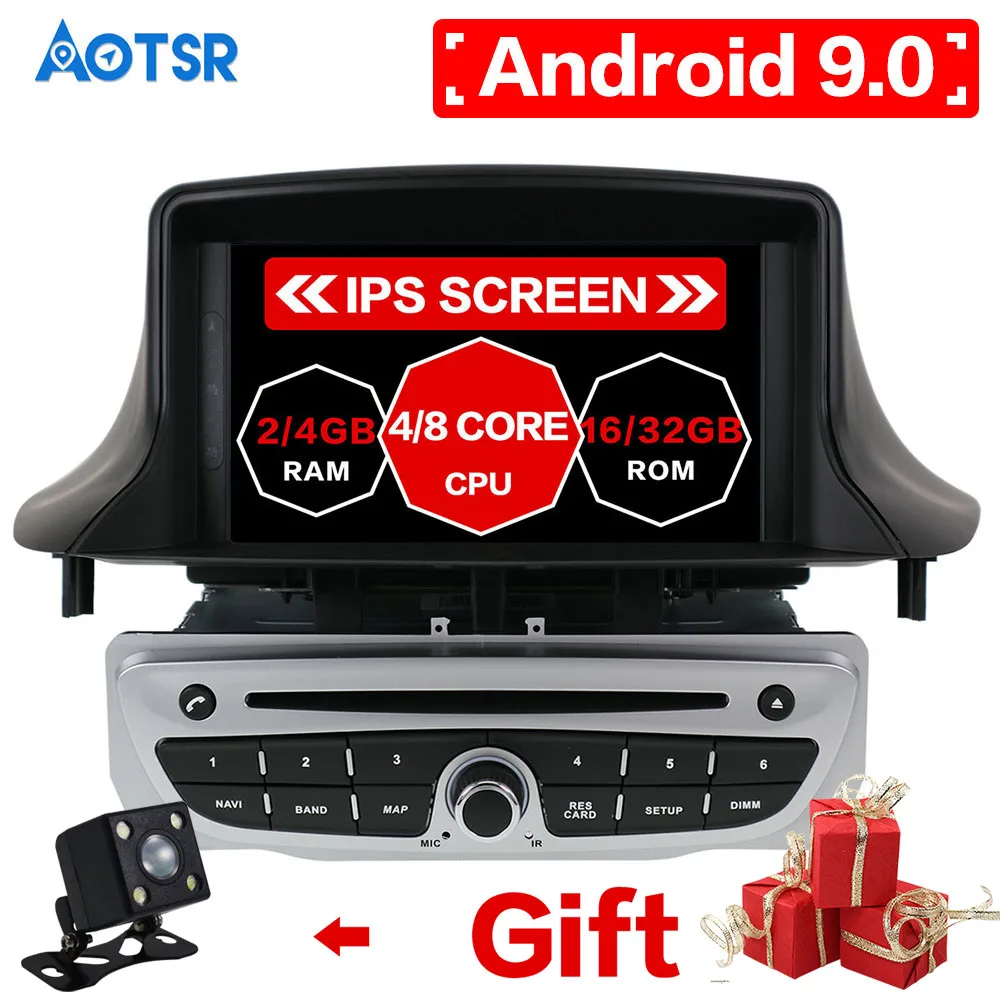 

Android 9.0 Car Multimedia player Two Din Android 9 Automotivo DVD Player For Renault/Megane 3 Fluence Radio FM GSP 4 Core RAM 2