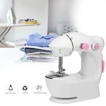 

110/220V US/EU/AU/UK Plug Household Multifunctional Electric Mini Desktop Sewing Machine With Night Light For DIY Apparel Sewing