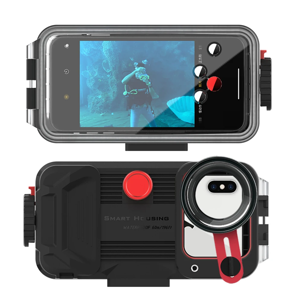 Waterproof Phone Case For iphone 11 Pro Max Iphone X XR XS 60M/195ft Mobile Protective Cover With HD Lens EVA Bag 1PC | Мобильные