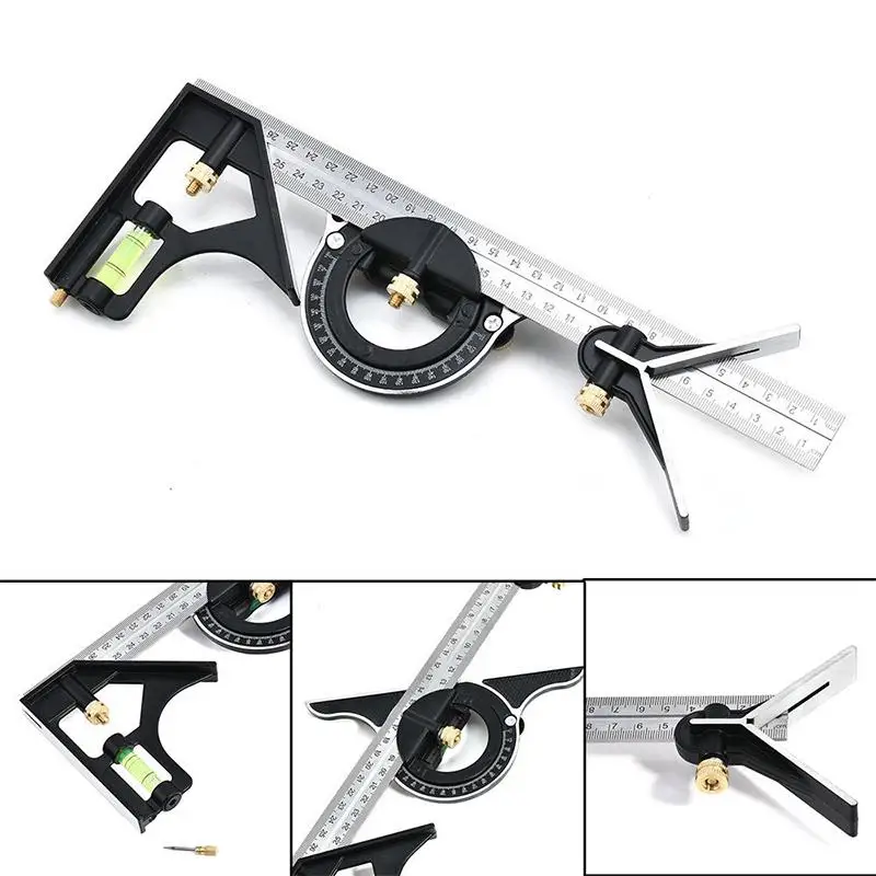300mm High Precision Protractor Multi-function Professional Tools Combination Square Angle Ruler Carpenter Measuring Tool
