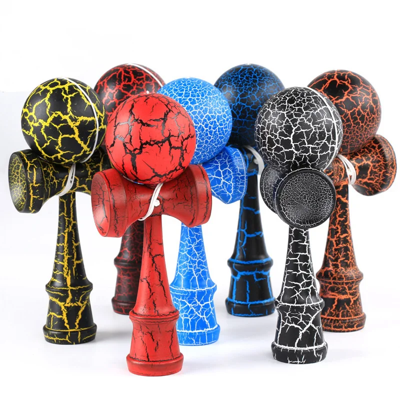 Игрушка кендама 18 см PU краска трещина Профессиональный Kendama умелое жонглирование мяч традиционная игра игрушка Спорт на открытом воздухе дети взрослые