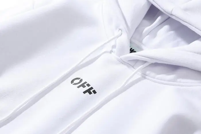 Off-White OW мужские/женские модели влюбленных пар Осень Зима Хлопок Мода Повседневная Толстовка с капюшоном Свободная куртка
