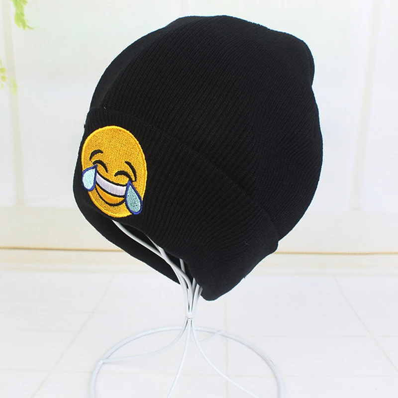 

Hat emoticonTrue Casual Beanies for Men Women Warm Knitted Winter Hat Fashion Solid Hip-hop Beanie Hat Unisex Cap