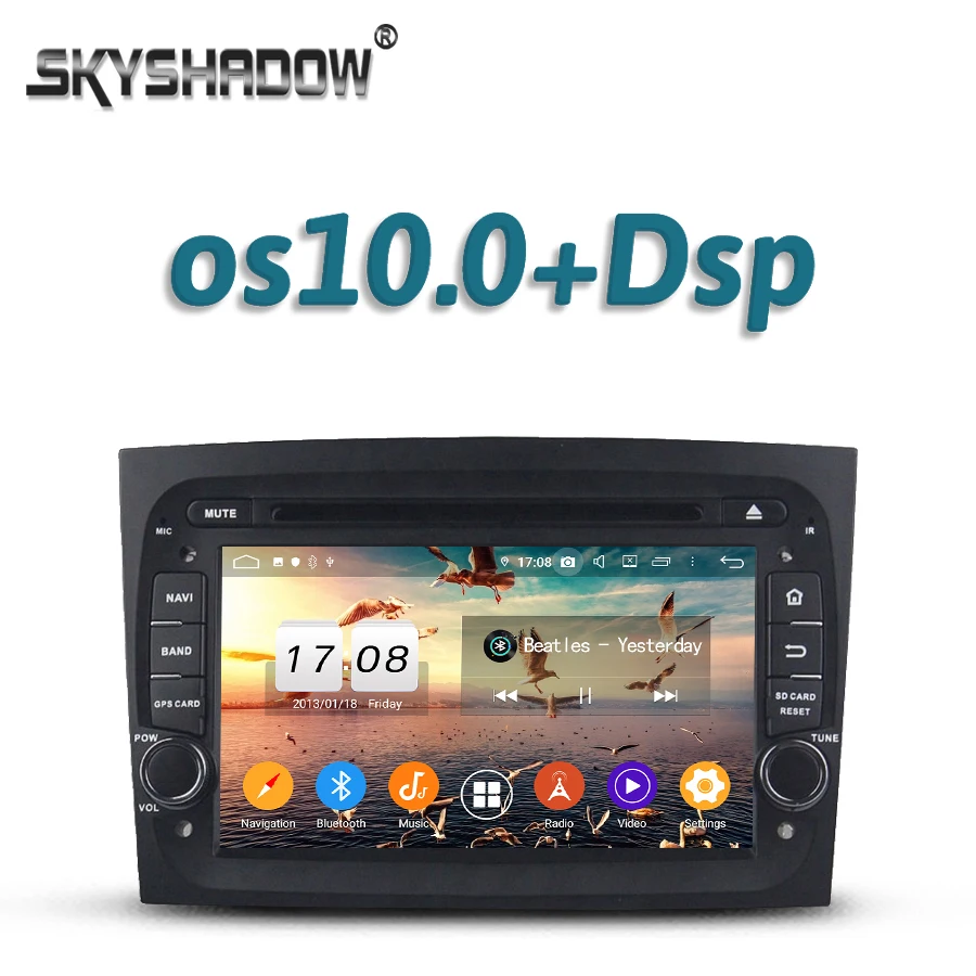 Car DVD Player DSP TDA7851 IPS Android 11 8 Core 4GB RAM 32GB GPS Google RDS Radio wifi 4G Bluetooth 5.0 For Fiat DOBLO 2016 | Автомобили