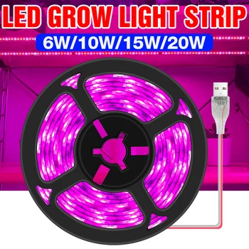 USB Full Spectrum Phytolamps Lamp LED Phyto Tape Lighting 5V Flexible Grow Light Strip Waterproof Plant Bulb Hydroponic Lamp SMD 1