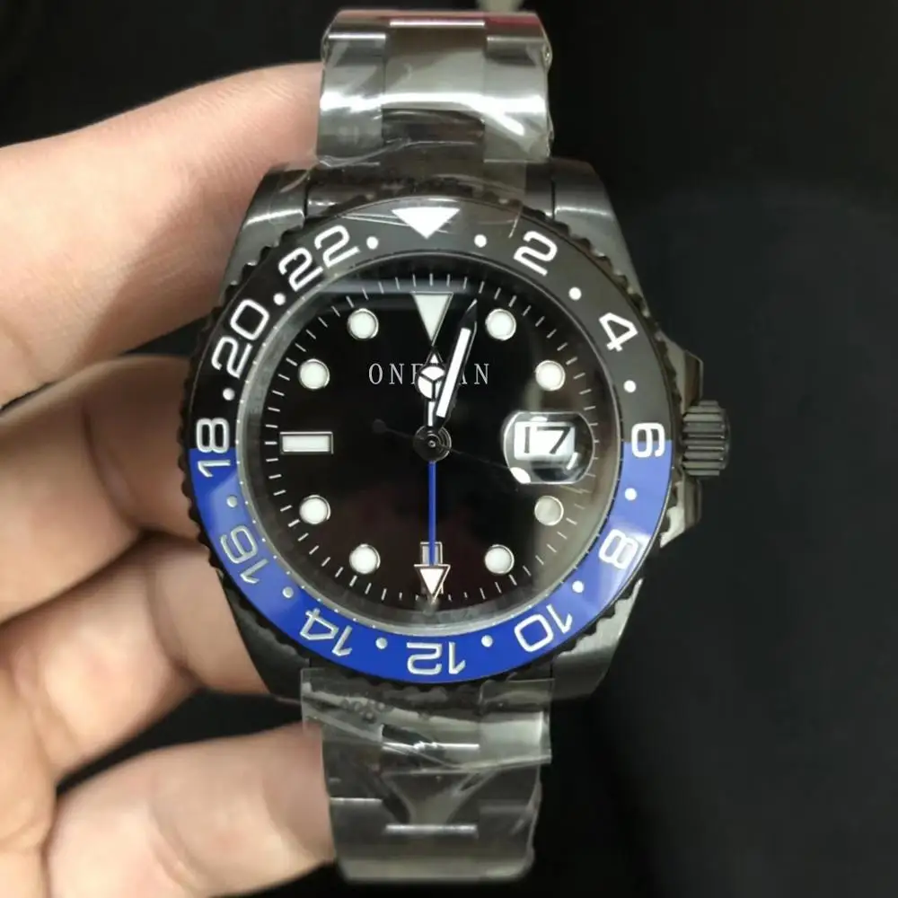 

Hot aaa High Quality 40mm GMT Batman 116710 116710BLNR Black PVD Case Ceramic Asia 2813 Movement Mechanical Automatic Watch