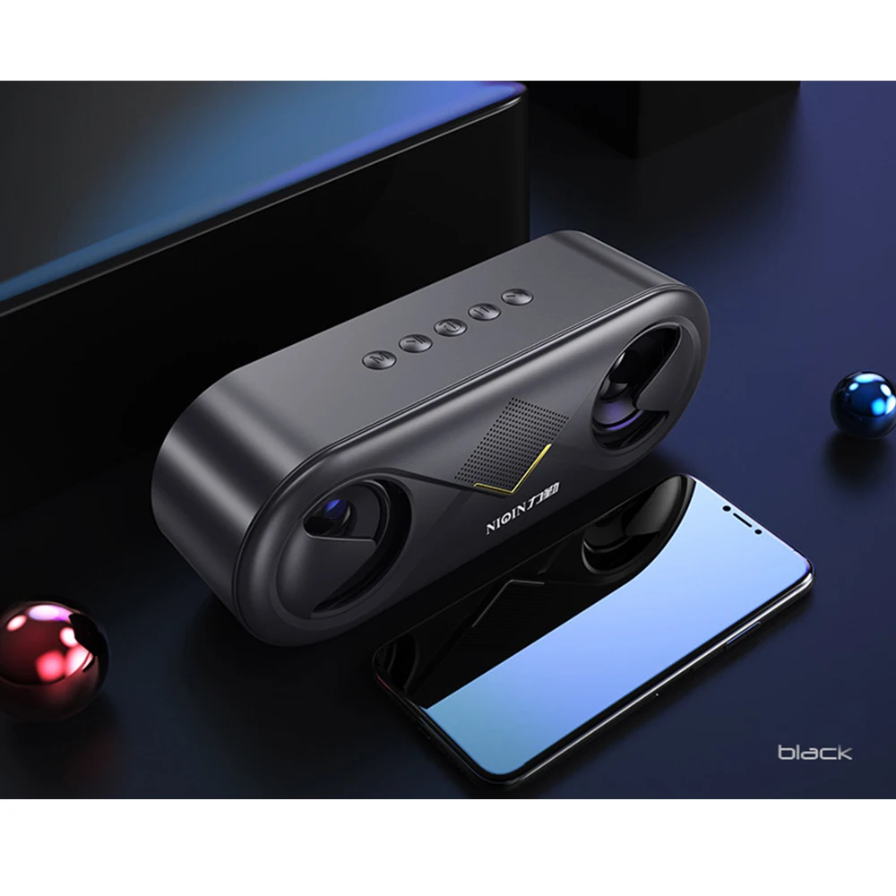 Портативный беспроводной Bluetooth 5 0 динамик 4D стерео звук громкий уличный с двумя