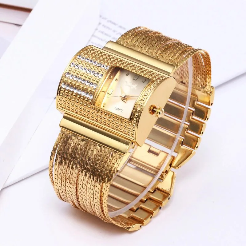 Creativity 2021 Fashion Luxury Ladies Wrist Watches Top Brand Gold Steel Strap Waterproof Women's Bracelet Watch Zegarek Damski