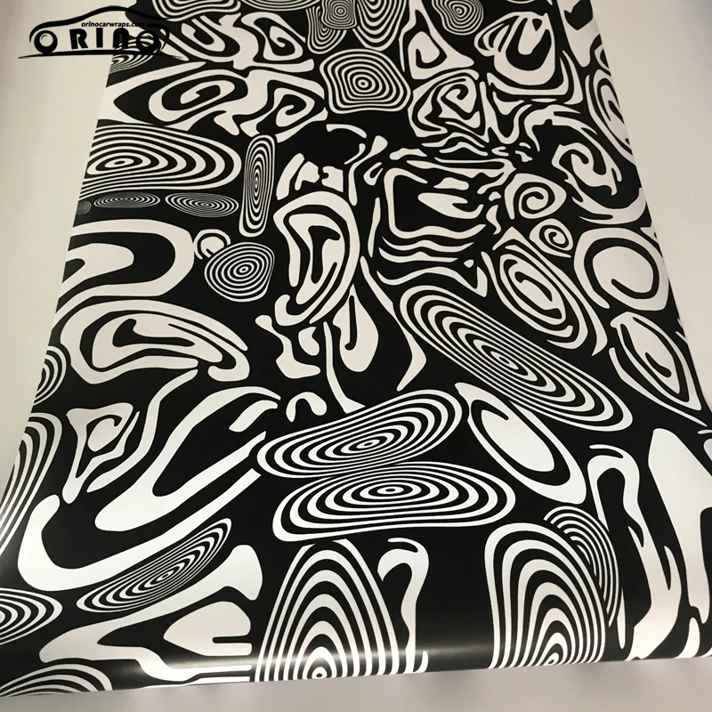 Black White Camouflage Vinyl Wrap Sticker-3