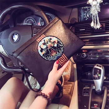 

Chinese Fashion Clutch Bag Portable Zipper Soft High Capacity Street Large Envelope Clutch Bag Cartera Hombre Bag for Men DB60CB