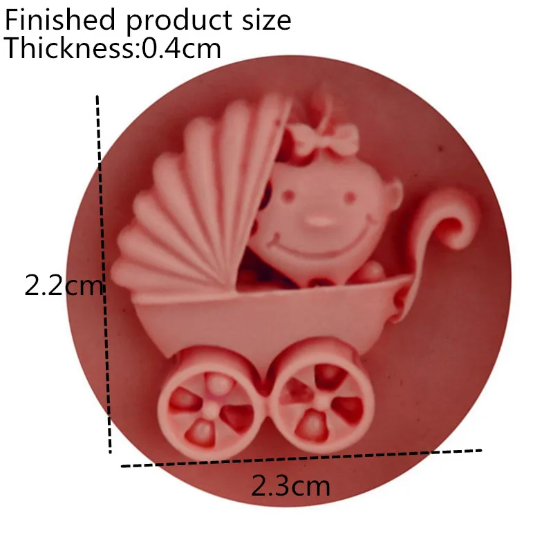Пищевая детская коляска для девочек в форме помадки шоколадная силиконовая форма украшение для торта, кухня инструмент для выпечки