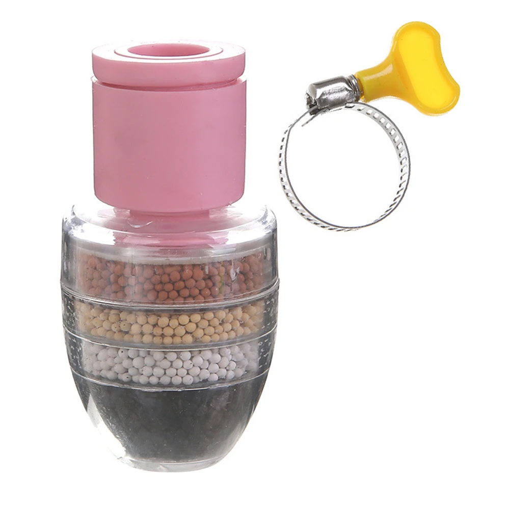 pink 3pcsMini кран с активированным углем, фильтр для фильтрации, для дома, кухни, водопроводный фильтр для напитков, очистка воды, фильтрация - Цвет: pink