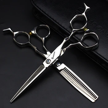 

Hair salon hair stylist special professional hairdressing scissors 6.0 inch bearing cutting shear thinning suit