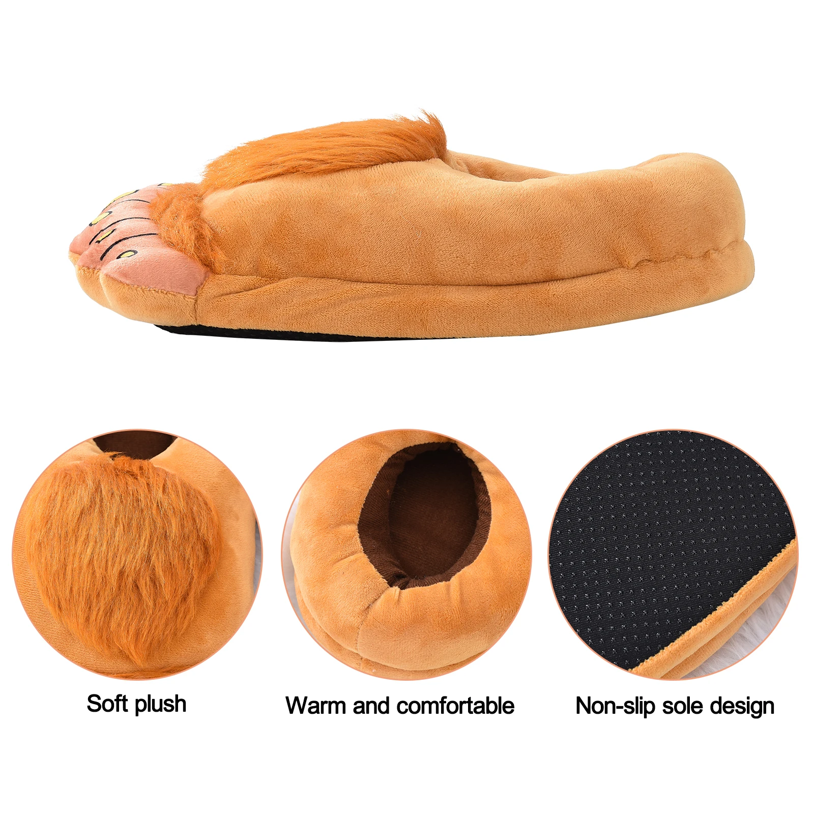 Furry Monster Adventure Slippers Comfortable Novelty Warm Winter Hobbit Feet Slippers For Boys Girls