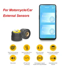 TPMS Tire Pressure Alarm Sensor Motorcycle Car Auto External Sensors for Android IOS tpms Monitoring System tmps tire pressure 2020 car tire pressure alarm tire pressure monitoring truck 8 0bar tpms 6pcs sensor vehicles