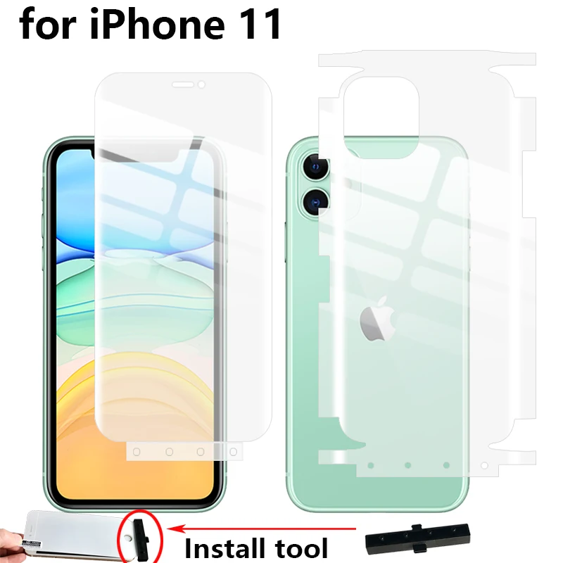 Новая мягкая 4D полноразмерная Гидрогелевая защитная пленка Smart Help для iPhone 11 6 1