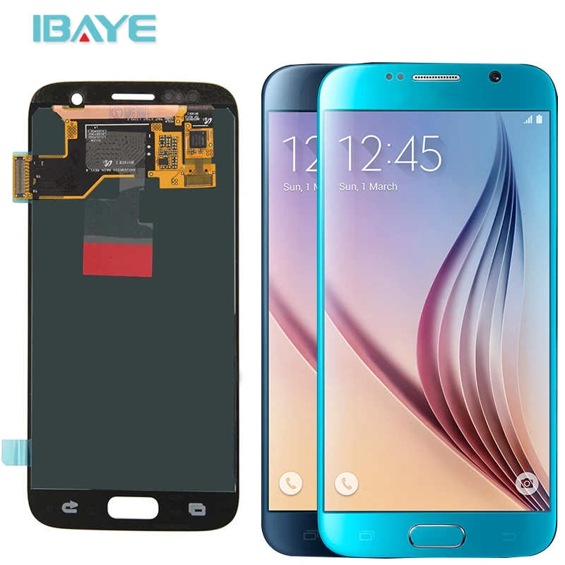 

Blue White Gold Sky Blue 5.1 '' LCD with Frame for SAMSUNG Galaxy S6 Display G920 G920F Touch Screen Digitizer Assembly