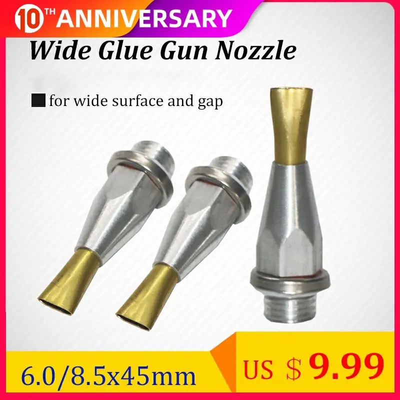 

Hot Glue Gun Nozzle Wide Flat 6.0mm 8.5mm 45mm for Wide Surfaces, Gap, Box Sealing, Glue Gun Accessory, 2pcs/lot, free shipping