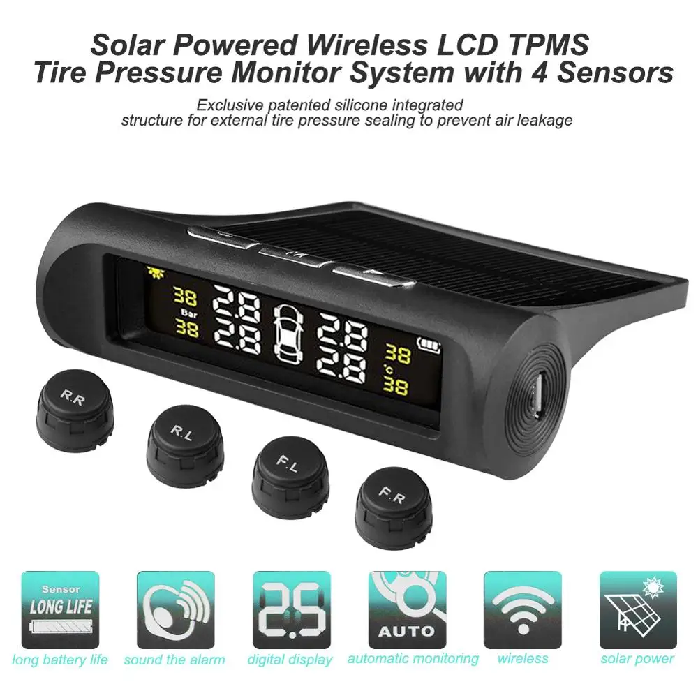 Система контроля давления в шинах TPMS автомобильная беспроводная система на