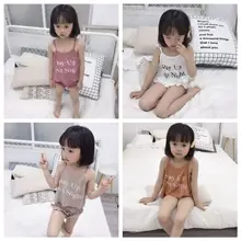 Комплекты одежды для девочек домашний костюм для сна летний костюм из двух предметов для девочек жилет для маленьких девочек+ короткая летняя одежда для маленьких девочек детская одежда