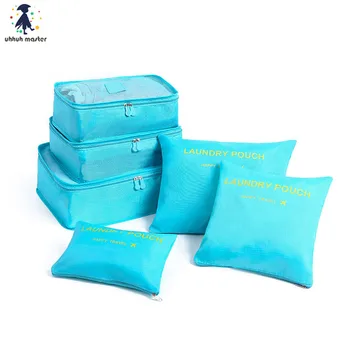 

Travel Bag Hot Sale Travel Organizer Storage Bag Set Clothes Organizer Bags Pouch Suitcase Home Closet Bags for Storage 6 PCS