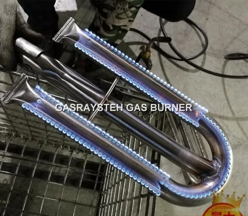 SUS304 Stainless Steel U Shape Commercial Grill Heater Gas Burner Oven