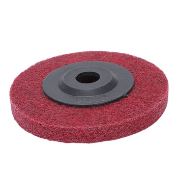 

100mmx16mmx12mm Nylon Polishing Wheel Red for Angle Grinder Red Black