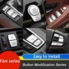 Chrome ABS Car interior Buttons Sequins Decoration Cover Trim Decals for BMW 5 series f10 f18 520 525 528 530 2011-17 Car Decora ► Photo 2/6