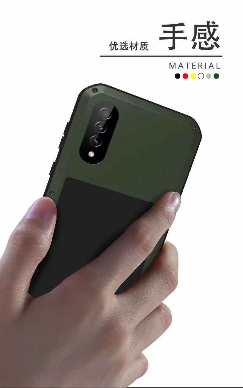 LOVE MEI металлический водонепроницаемый чехол для samsung Galaxy A50S A50 противоударный чехол для A50 A50S Чехол+ пленка Gorilla glass