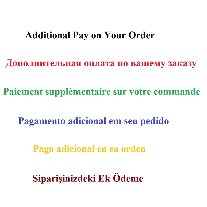 

NINGMI Extra Fee For Shipment or Additional Pay on Your Order of Customized Product