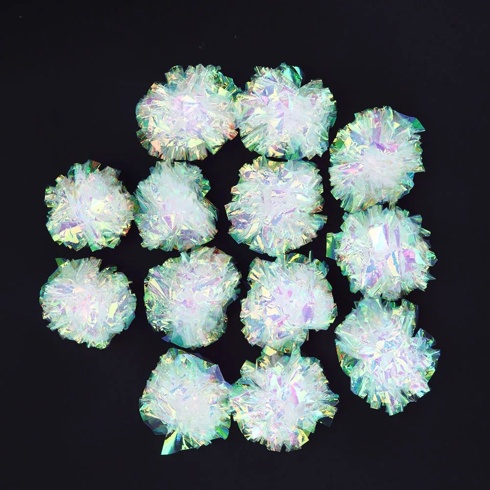 1/12Pcs Cat Mylar Crinkle Balls Cat Toy Interactive Sound Ball Big Plastic Balls Crinkle Crackle Ring Paper Kitten Pet Play Toys