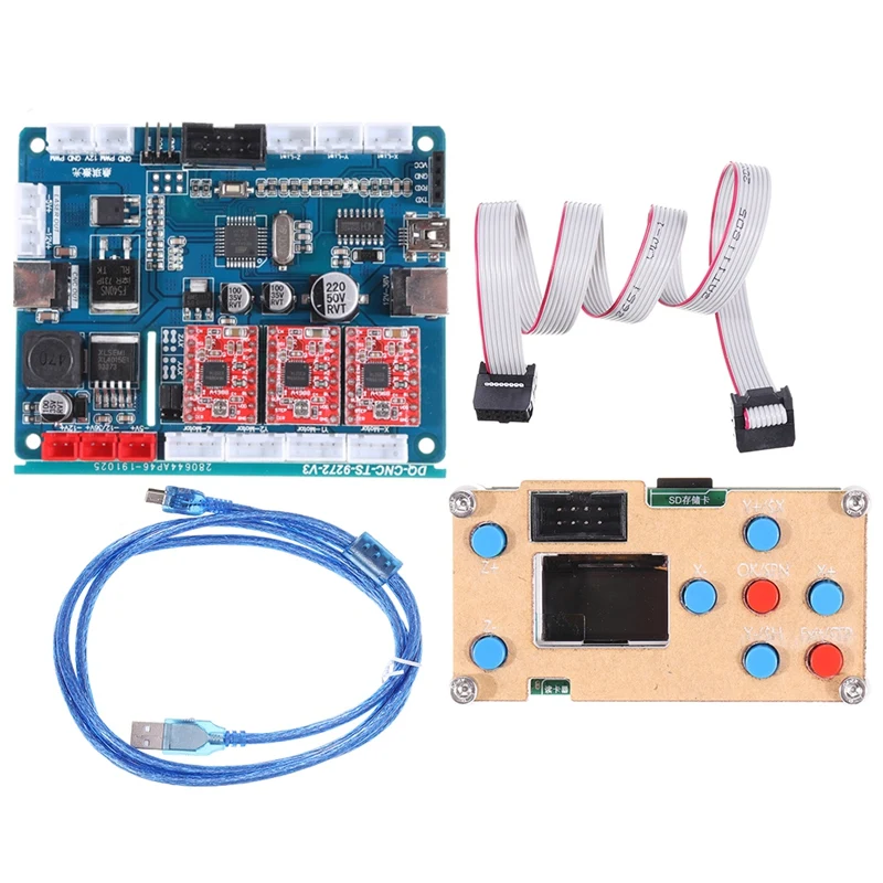 GRBL1.1 V3.4 USB Порты и разъёмы 3 оси гравировальный станок Управление доска в