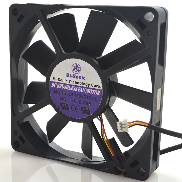Новинка для Barry BI-SONIC BP801512HL 12V 0.35A 8 см 8015 3-провода Вентилятор охлаждения