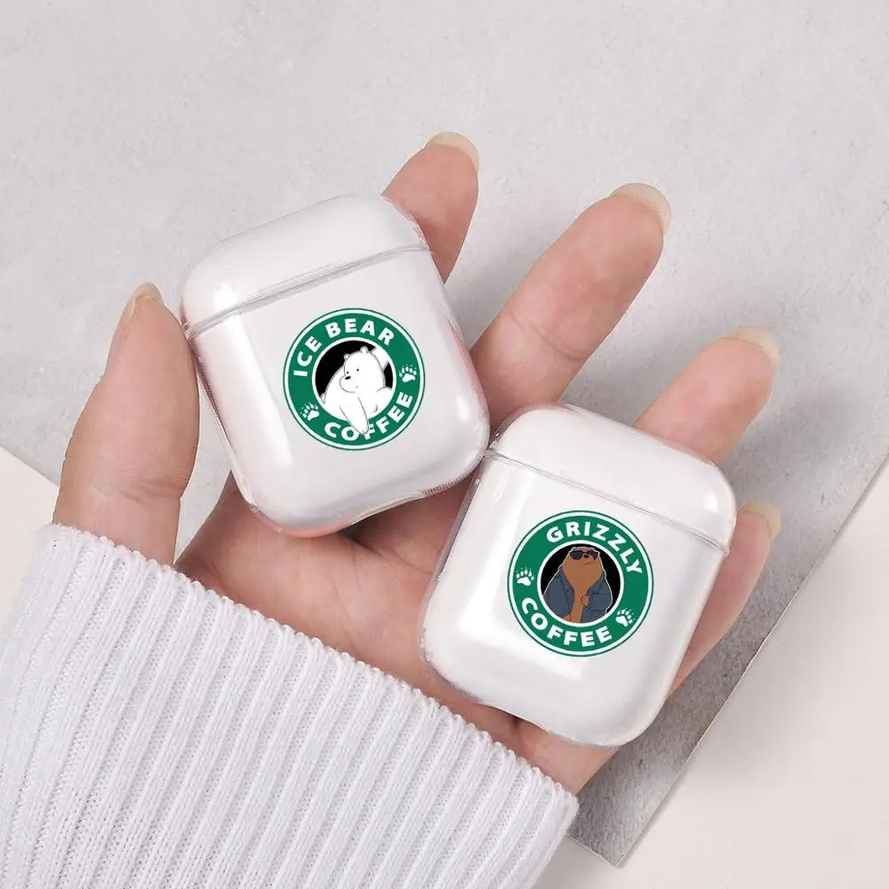 Прозрачный Роскошный чехол для наушников с милыми медведями для Airpods Чехол Мягкий силиконовый чехол для наушников s Чехол для Аксессуары для Airpods