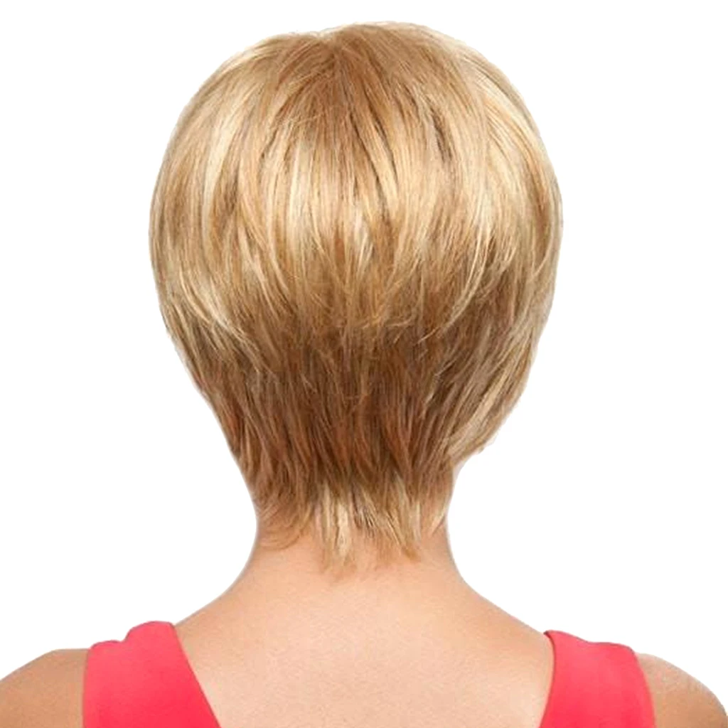 8 дюймов короткие прямые парики человеческих волос Pixie Cut шикарный парик для женщин с челкой-коричневый/винный красный/золотой/светло-Золотой/Серебряный опционально