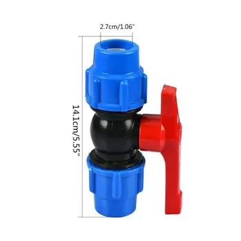 

PE pipe plastic water pipe quick valve connector 20/25/32mm on-off valve L69B