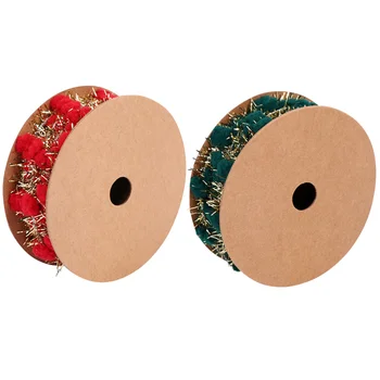 

2 Rolls Lovely Delicate Durable Beautiful Chic Decor Ribbon Wrapping Ribbon Christmas Ribbon for Party Decor Gift