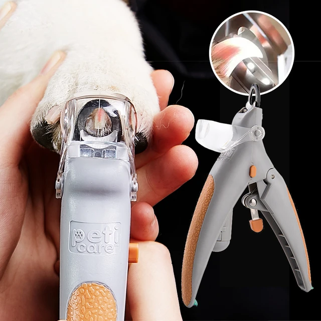 Pet Nail Clipper Scissors Pet Dog Cat Nail Toe Claw Scissors LED Light Nail  Trimmer Cats Dogs Dog Grooming Animal Pet Supplies
