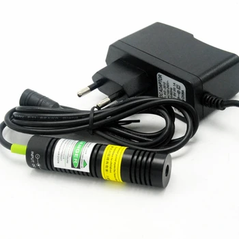

532nm 10mW Green Dot Generator Alignment Laser Module Locator Cutting Machine Wood Lighting Effects + 5V Adapter