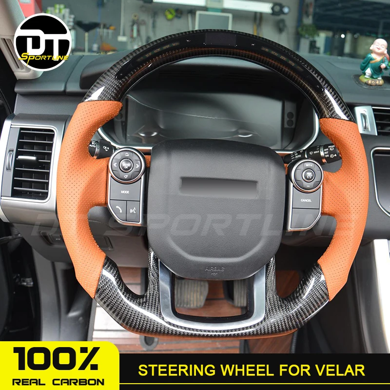 Светодиодный гоночный дисплей Рулевое колесо для автомобиля Land Rover замена светодиодных углеродных колес для Land Rover для Range Rover Sport Vela