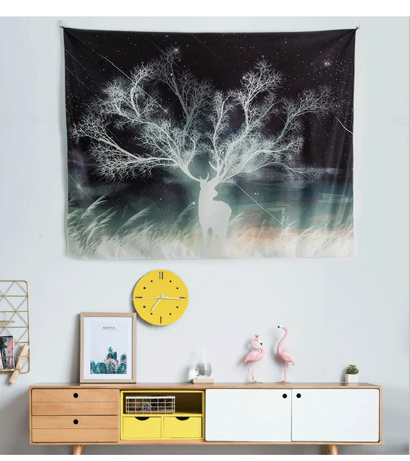 Background Cloth Ins Tapestry Anchor Wall Covering Room Dormitory Layout Decoration Bedroom Bedside Hanging Fabric Painting | Дом и сад