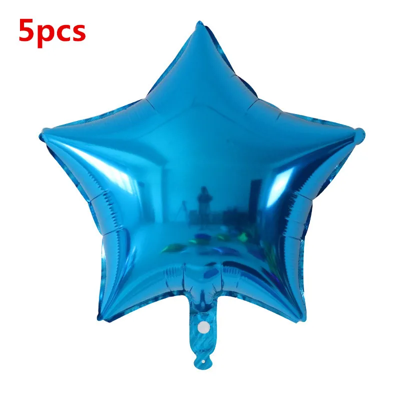 12 дюймов металлические хромированные латексные шары корона с надписью «Happy Birthday», воздушные шары со звездами на свадьбу, день рождения, Детские вечерние украшения - Цвет: 18inch blue star