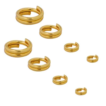 

100pcs/lot Jewelry Findings Connector Double lap Jump Rings Stainless Steel Links Hooks Clasps For Bracelet Cord Charms Dangle